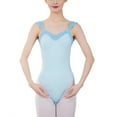 thumbnail image 1 of Ballet Leotard Adult Dance Bodysuit For Women Gymnastic Short Sleeve Dancewear, 1 of 7