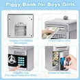 thumbnail image 4 of Caja fuerte infantil Piggy Bank Refasy para niñas con contraseña ATM plateada, 4 of 5