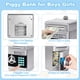 thumbnail image 4 of Caja fuerte infantil Piggy Bank Refasy para niñas con contraseña ATM plateada, 4 of 5