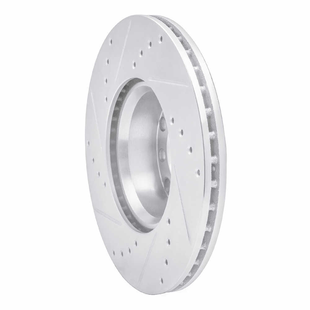Dynamic Friction Company 631-63010R DFC Brake Rotor - Drilled And Slotted - Silver