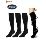 Spencer Nylon Graduated Compression Socks 3 Pairs Knee High Stockings 10-20mmHg for Men & Women Best Support for Athletic Running Cycling