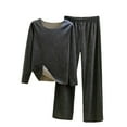 thumbnail image 2 of Lounge Sets for Women Two Piece Pajama Sets Long Sleeve Casual Crewneck Pullover Top and Sleep Pants, 2 of 3