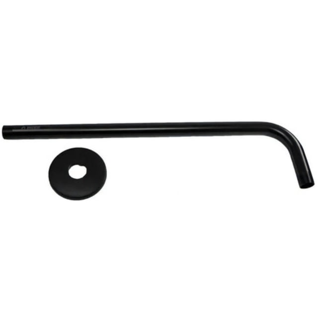 Brazo para Regadera Meer CNX 40cm Chapeton Color Negro Mate Extension de Ducha Tubo de Baño