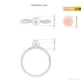thumbnail image 5 of ANGARA Japanese Akoya Cultured Pearl Twist Shank Ring with Diamonds in 14K White Gold for Women | June Birthstone, Birthday, Anniversary, Jewelry Gift for Women | Pearl Ring, 5 of 9