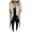 Beige, variant on Lindreshi Shackets for Women Fall Women Long Sleeve Hairy Open Front Short Cardigan Suit Jacket Solid Long Coat