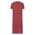 thumbnail image 5 of Dasayo Soft Womens Nightgowns Zipper Chemise Red Nightshirts Side Split Polka Dot Sleepwear Sleepwear for Women XL, 5 of 7