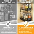 thumbnail image 2 of SpaceAid Pull Out Spice Rack Organizer for Cabinet with Labels, 4.5" W x10.75 D x8.5 H, 1 Drawer 2-Tier, 2 of 7
