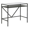 thumbnail image 1 of Henn&Hart 36" Modern Metal Desk with Tempered Glass Top in Black, 1 of 3