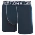 thumbnail image 3 of Active 23 Mens 6-Pack Performance Boxer Briefs, Cool Dry Fit Athletic Underwear, Moisture Wicking Support Boxers, Blue/Medium, 3 of 8