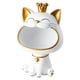 thumbnail image 1 of Escultura de gato de la suerte, adornos de resina, decoración para el hogar y la oficina, boca grande decorativa blanco, 1 of 9