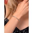 thumbnail image 3 of Gem Stone King 925 Sterling Silver Yellow Citrine and White Lab Grown Diamond Bracelet for Women (2.32 Cttw, Gemstone November Birthstone, Round 4MM, 7 inch), 3 of 6