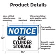 thumbnail image 2 of (2 Pack) Gas Cylinder Storage OSHA Notice Sign 14 Inch X 10 Inch Indoor / Outdoor Rust-Free Aluminum Metal Signs for Workplace, Workshop, and Construction Site, Made in the USA, 2 of 8