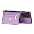 thumbnail image 3 of Dteck Case For Samsung Galaxy A72 6.7-inch,Luxury Leather Zipper Card Holder Wallet Cross Body Bag Back Galaxy A72 Case Hybrid Rubber Kickstand Cover with Shoulder Strap,Purple, 3 of 8