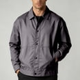 thumbnail image 2 of StSilkitty Men's Shirt Jacket Long Sleeve Collared Button down Shacket with Pockets Lightweight Casual Shirts, 2 of 8