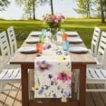 thumbnail image 4 of Table Runners 70 Inches Long Dress Scarves, Purple Spring Floral Farmhouse Coffee/Dining/Kitchen Table Decor, Holiday Table Runner, Vintage Flowers Farmhouse Watercolor 13x70 Inch, 4 of 9