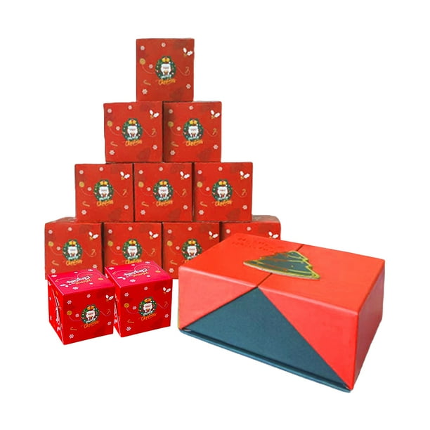Juguetes de piscina, juguetes para bebés, juguetes para niños pequeños. Caja de regalo sorpresa. Caja de regalo navideña plegable única con forma de sobre rojo para dinero y cumpleaños. 12 cajas rojas