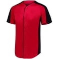 thumbnail image 2 of Augusta Youth Full-Button Baseball Jersey 1656 Red/Black L, 2 of 2