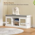 thumbnail image 4 of HOMCOM Shoe Bench with Storage and Padded Cushion, Entryway Bench, White, 4 of 10