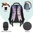 thumbnail image 4 of Bulopur Girls 17 Inch Backpack 4 Piece Purple Starry Reading Axolotl Print School Bookbag with Lunch Bag, Water Bottle Sleeve and Pencil Case for Girls Aged 6-12, 4 of 8