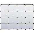 thumbnail image 4 of 8 Tier Portable Shoe Rack Organizer 64 Pair Covered Shoe Storage Shelves Rack 32 Grids Tower Shelf Storage Cabinet Stand Expandable for Heels,Boots,Slippers,Perfect For Entryway,Hallway,Closet,BLACK, 4 of 14