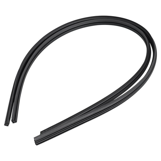 VORCOOL - 2 tiras de goma para limpiaparabrisas de coche (24"/26") (negras)