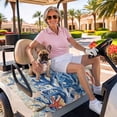 thumbnail image 3 of Golf Cart Seat Covers for 2 Seater,Blue Coral Coastal Microfiber Cart Seat Towel Blanket,Summer Beach Vintage Nautical Starfish Absorbent NonSlip Bench Seats Protector for Golf Course 51"x31", 3 of 9