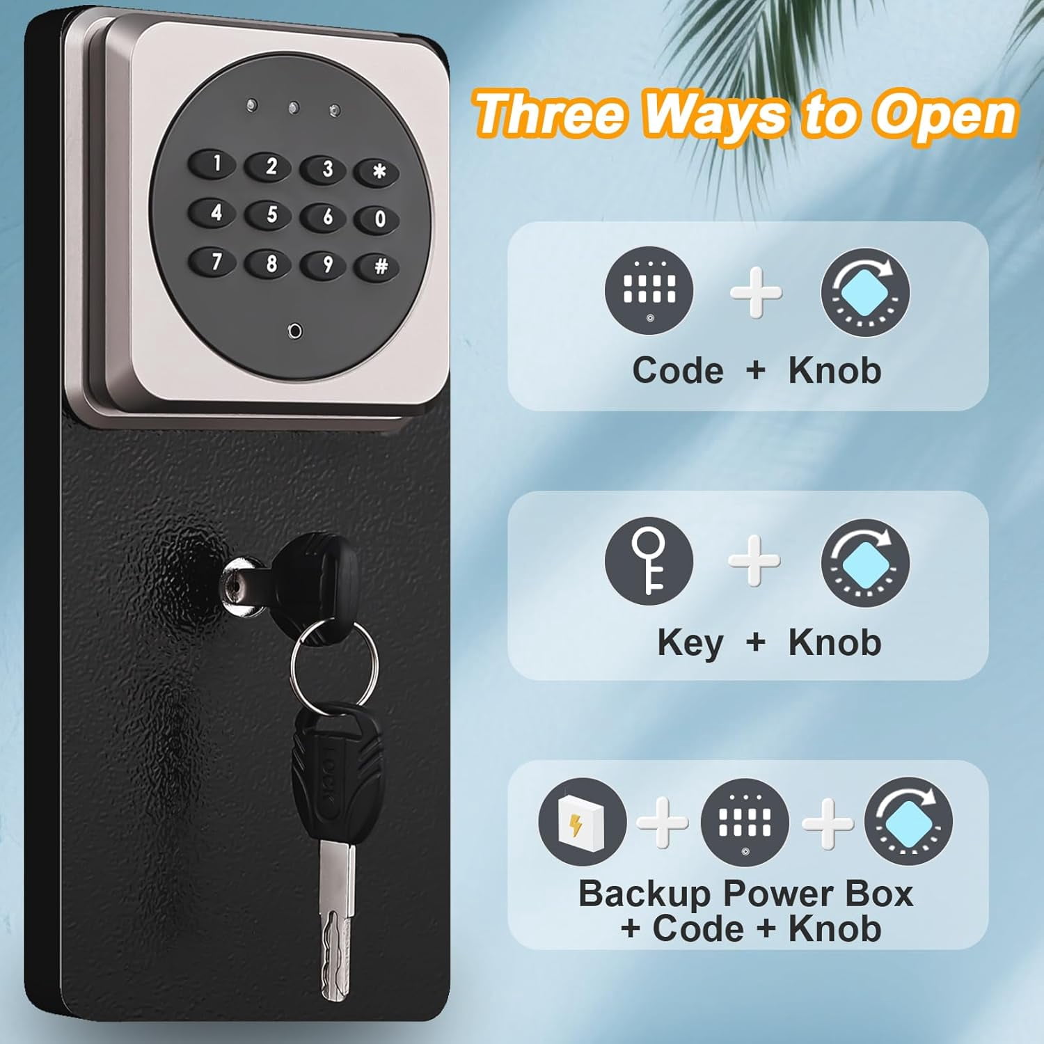 Marcree 2-3 Gun Safe, Gun Safe for Rifles and Pistols, Gun cabinets for Rifles and Shotguns, Long Gun Safes for Rifles and Shotguns with Dual Alarm System, No Assembly