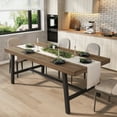 thumbnail image 1 of 70.87" Industrial Style Dining Table for 6-8 with Sturdy Metal Frame and Wooden Top, Large Kitchen and Dining Room Table Computer Office Desk, Writing Desk Computer Table Workstation for Home Office, 1 of 9