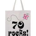 thumbnail image 4 of Inktastic 70th Birthday 70 Rocks Gift Tote Bag, 4 of 4