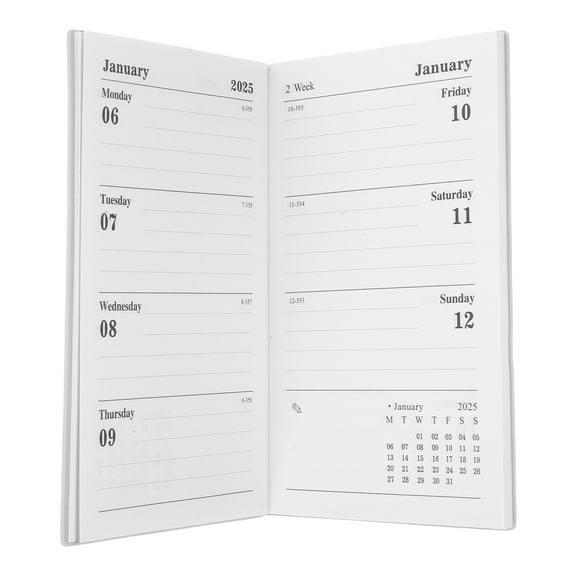Slim Appointment Diary Shiny Star Design Weekly Notebook Size 2025 Monthly Planner Appointment Book Hardcover For School And Office