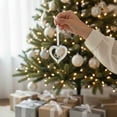 thumbnail image 5 of Personalization Mall Our First Christmas Metal Heart with Rings Ornament, 5 of 5