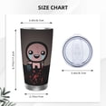 thumbnail image 4 of Lsque The Binding of Isaac Pattern 20oz Car Cup with Lid and Straw, Insulated Coffee Cup with Straw Topper, Spill Proof Travel Coffee Mug, Stainless Steel Tumble, 4 of 8