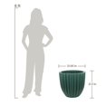 thumbnail image 2 of Ecobo 21.7" Tall, Eco-Friendly Round Pot Planter, Onda Indoor/Outdoor use, Durable, Versatile & Lightweight, Designed by Brazilian Artisans, Contemporary All-Weather Design – Green, 2 of 3