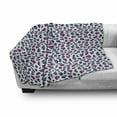 thumbnail image 3 of Camouflage Soft Flannel Fleece Throw Blanket, Exotic Safari Animal Skin Pattern in Watercolors Leopard Jaguar, Cozy Plush for Indoor and Outdoor Use, 50" x 70", Blue Pink and Black, by Ambesonne, 3 of 6