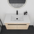thumbnail image 3 of Tookss Wall Mounted Floating Bathroom Vanity with resin Countertop Sink,2 Doors,Cabinet Organizer Bathroom Cabinet Set for Apartment Dorm, 3 of 9