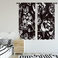 thumbnail image 4 of Black White Gaming Boys Curtains Gamer Video Games Controller Gamepad Modern Graffiti Cool Funny Rod Pocket for Kids Teens Men Bedroom Living Room Treatment Fabric 2 Panels 42Wx63H Inch, 4 of 5