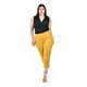 thumbnail image 5 of Pantalon capri de gamuza Roman Fashion /Tallas Extras, 5058 (Mostaza) amarillo 36, 5 of 6