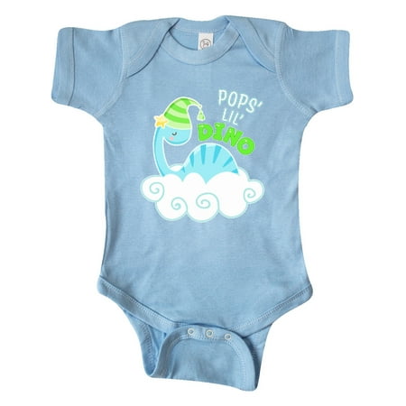 

Inktastic Pop s Lil Dino with Cute Blue Baby Dinosaur Gift Baby Boy or Baby Girl Bodysuit