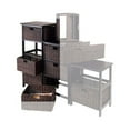 thumbnail image 2 of Winsome Wood Omaha Storage Rack, 4 Foldable Chocolate Baskets, Black Finish, 2 of 2