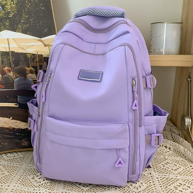 backpack laptop commute women AuroraX Lightweight Backpack for Everyday,Commuter Backpack with 3  Compartment,Solid Bookbag Fit A Laptop,for Travel,College,Work,for  Women,Purple