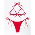 thumbnail image 4 of Bikini Sets for Women Two Piece Swimsuits Halter String Triangle Bathing Suit Tie Side Bottom Swimwear, 4 of 5