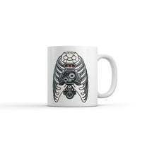 Ribcage Engine Mug Funny Sarcastic Mechanic Graphic Novelty Coffee Cup