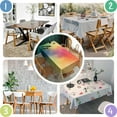 thumbnail image 5 of Colorful Tie Dye Ink Splash Pattern Rectangle Tablecloth 60"x120",Waterproof Polyester Rectangle Table Cloth, Wipeable Spillproof Polyester Tablecloth for Dining, Camping, Indoor and Outdoor, 5 of 6