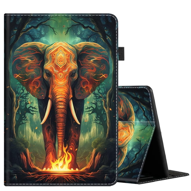 Funda para tablet FDHHKJUKO Kindle Fire HD 10 con diseño de elefante