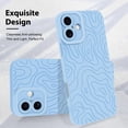 thumbnail image 3 of Funda de teléfono MZELQ para iPhone 16 Plus Silicone Wave Ripple Blue, 3 of 6
