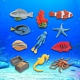 thumbnail image 5 of 11 figuras de animales marinos subacuáticos, juguetes de marinas, figuras de vida marina para decoración de escritorio, adorno para pecera., 5 of 5