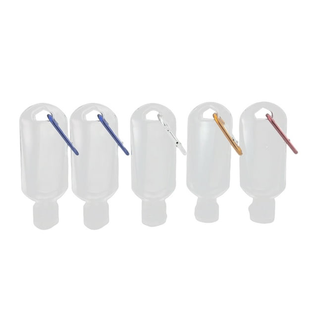 6pcs 50ml Refillable Bottles with Hook Travel Bottle Hand Sanitizer Bottle Press Bottles