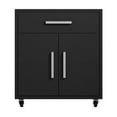 thumbnail image 3 of Manhattan Comfort Eiffel 2-Piece Storage Garage Set in Matte Black, 3 of 17
