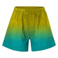 thumbnail image 4 of Xuanfei Women Gradient Loose Fit Hem Elastic Waist With Pockets Summer Shorts, 4 of 5