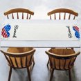 thumbnail image 4 of [Left wind] July 4th Independence Day Cotton Linen Table Runner Dresser Scarves,USA American Flag Day Theme Stars Red Stripe Table Runners for Dinning Table,13 x 72inch Non Slip Table Runners, 4 of 6